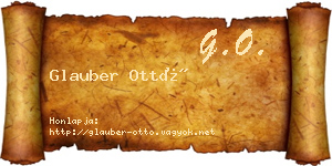 Glauber Ottó névjegykártya